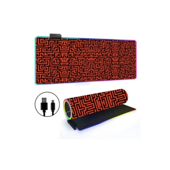 Egérpad Egyszerű vonalak RGB, 400x800mm