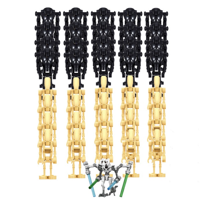 Set de blocuri de constructie educationale pentru baieti, teme roboti, 30x45cm, multicolor