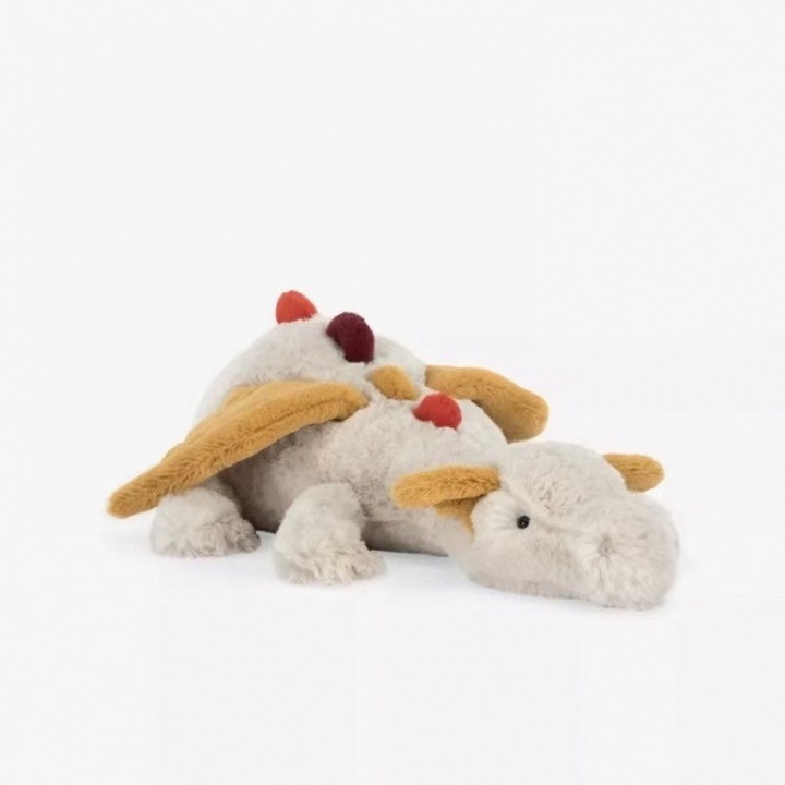 Jucarie de plus Opal Dragon 50x18cm, design adorabil, moale, multicolor