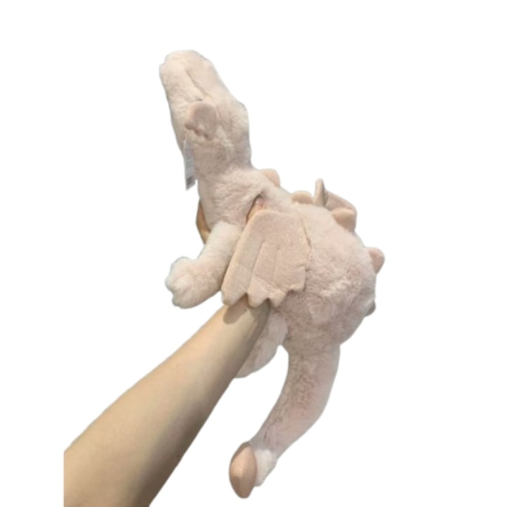 Jucarie de plus set dragon zburator roz 50x18cm