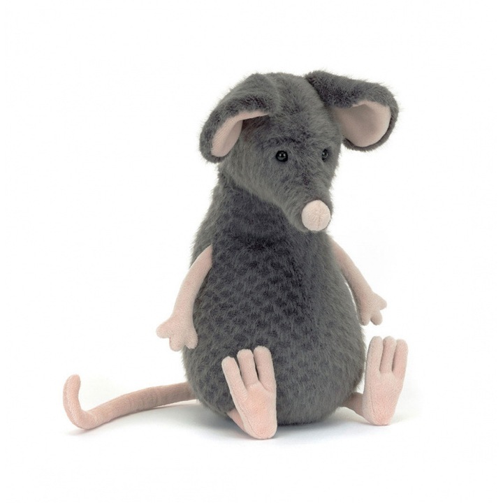 Jucarie de plus - Lachlan Sad Mouse 25cm, moale, decorativa, cadou