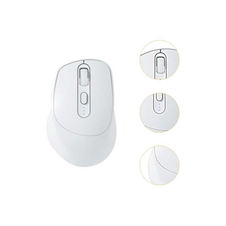 Mouse gaming, 6 butoane, reincarcabil, alb