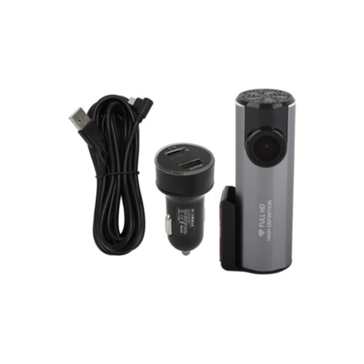 Camera auto DVR Wifi, 1920x1080p, viziune nocturna, monitorizare parcare 24 ore, senzor de gravitate