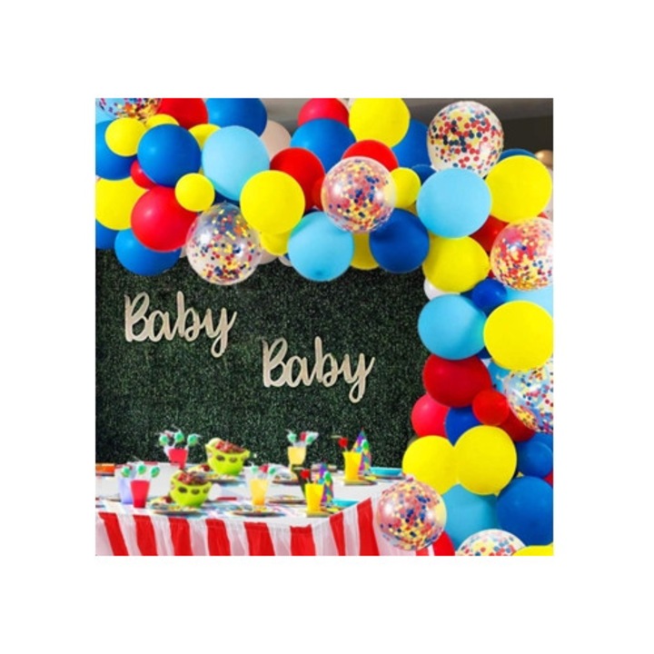 Многоцветни балони комплект, за партита, идеални за baby shower и рождени дни