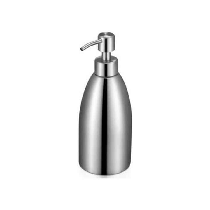 Dispenser de sapun din otel inoxidabil, 500ml, argintiu, multipurpose