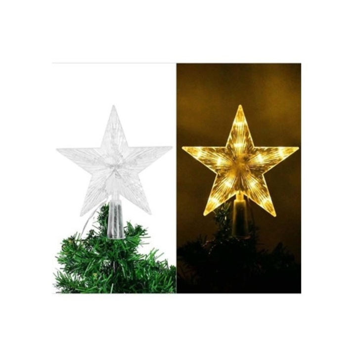 LED karácsonyi gömb, 18cm, meleg fehér, 2 darabos szett