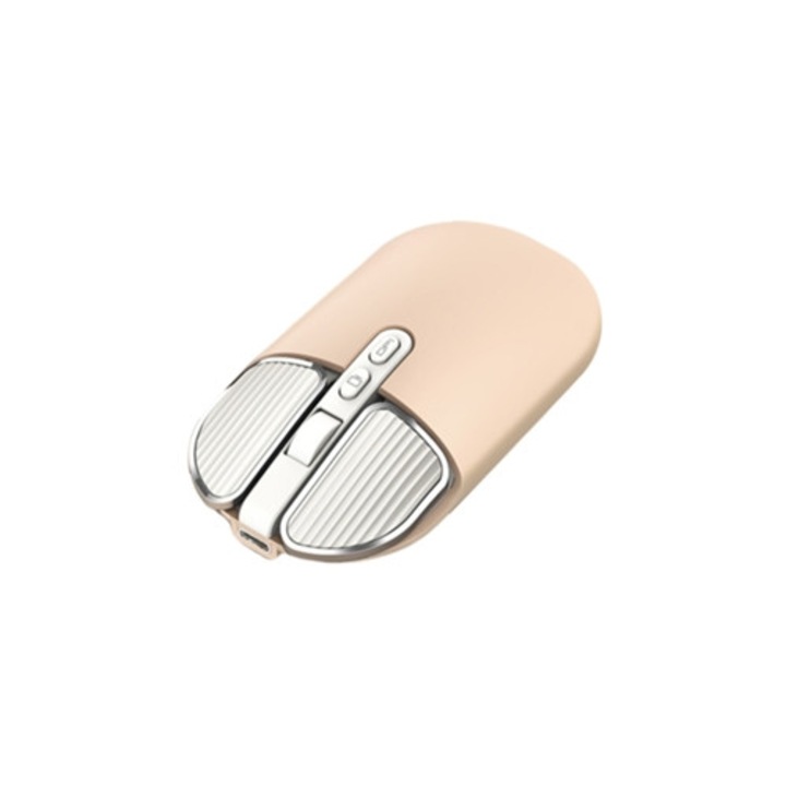 Mouse wireless M203 ergonomic, reincarcabil, silentios, 5 butoane, 2.4G, Bluetooth, ajustabil DPI