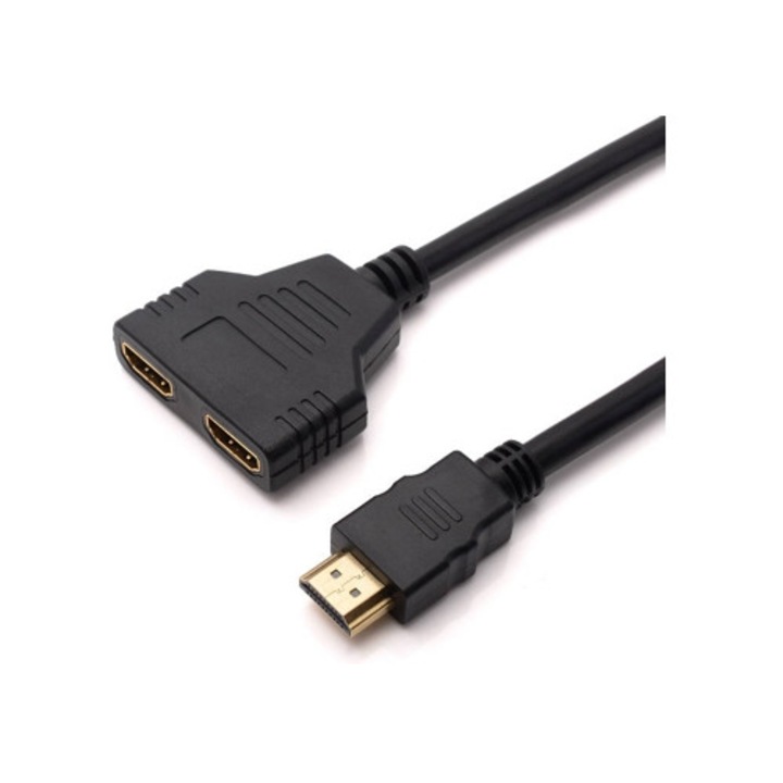 HDMI превключвател 2 x 1, 30 см кабел, многоцветен