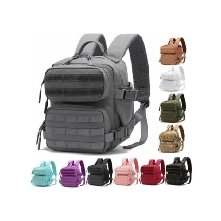Rucsac mic de drumetie 9L, gri, pentru calatorii, rucsac de zi