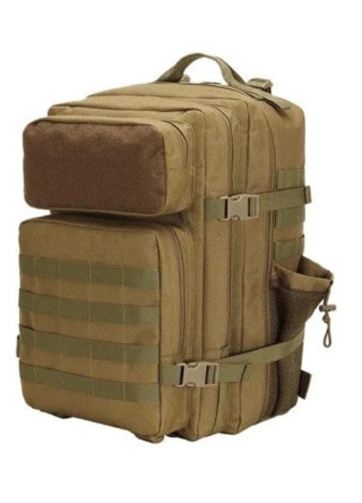 Hátizsák túrázáshoz 45L, 3P, taktikai, khaki
