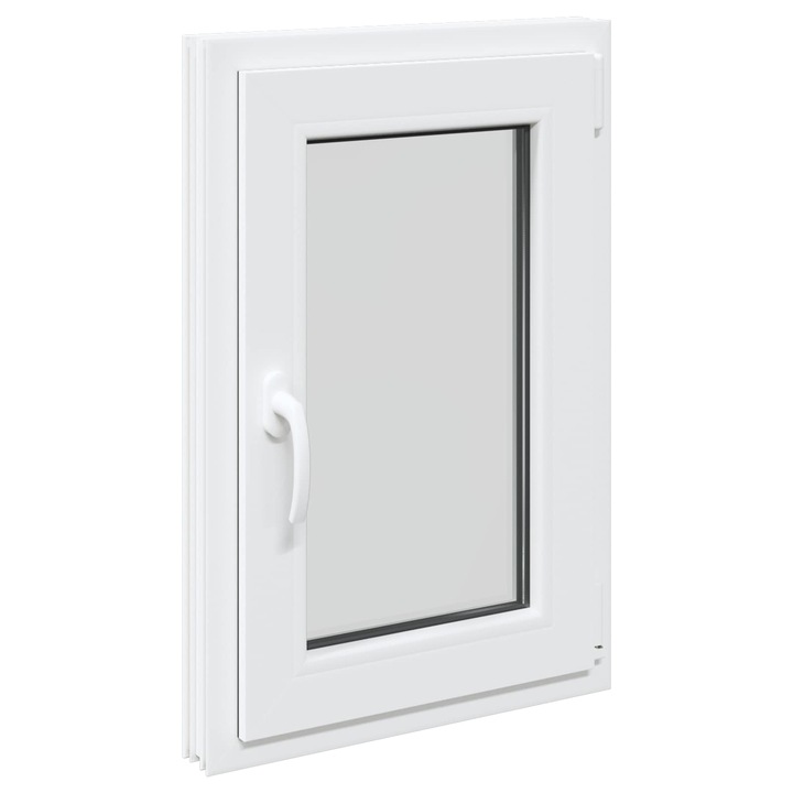 vidaXL Pinceablak RISOR 50 x 75 cm PVC és Üveg Fehér 42047186