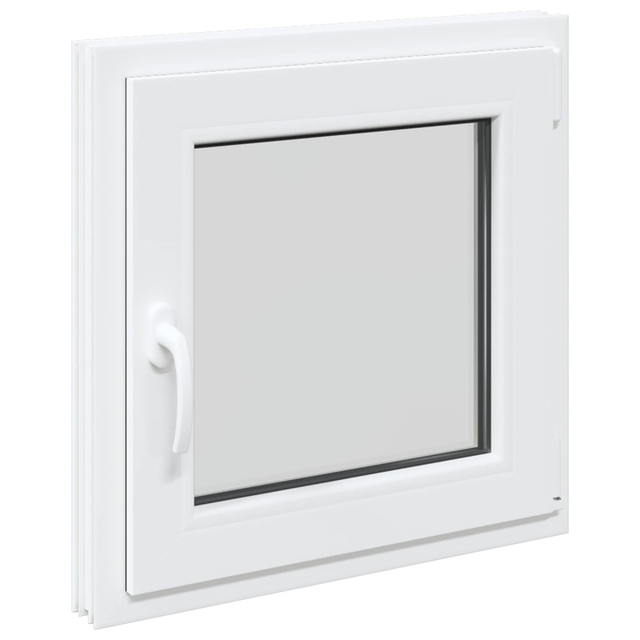 vidaXL Pinceablak RISOR 60 x 60 cm PVC és Üveg Fehér 42047230