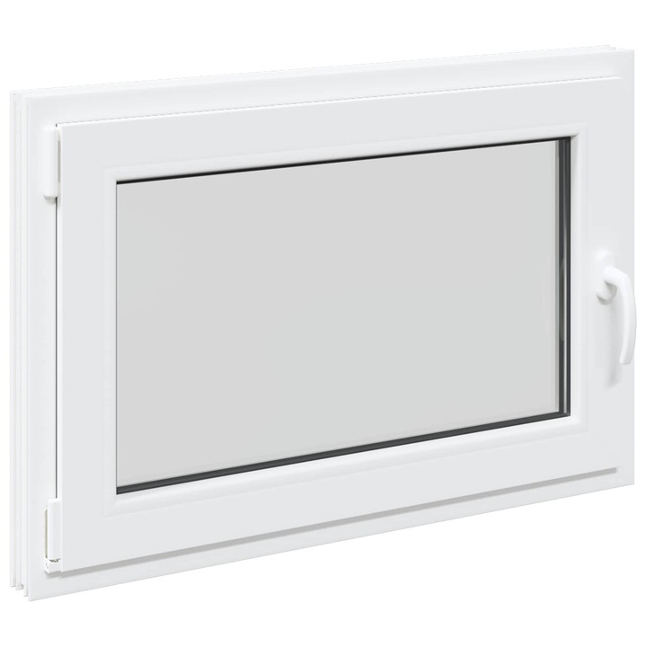 vidaXL Pinceablak RISOR 90 x 60 cm PVC és Üveg Fehér 42047205