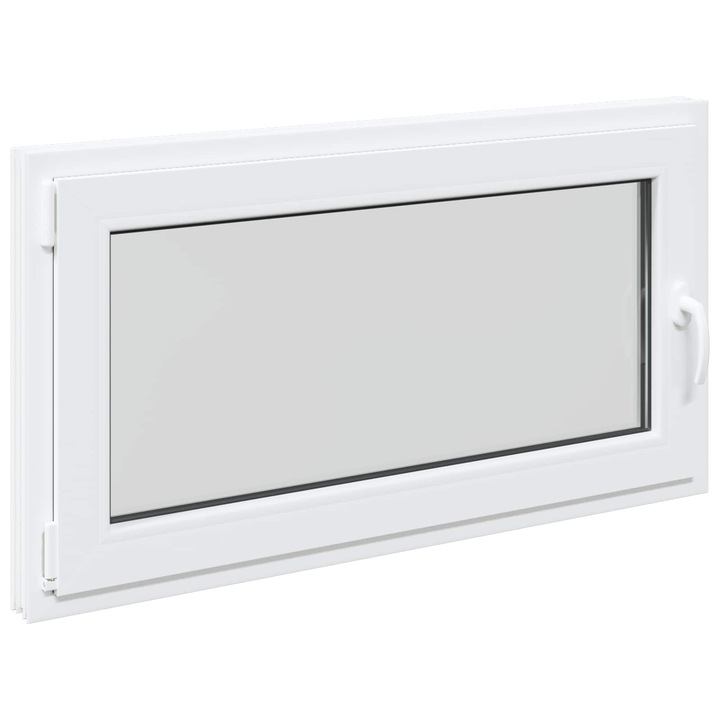 vidaXL Pinceablak RISOR 110 x 70 cm PVC és Üveg Fehér 42047218