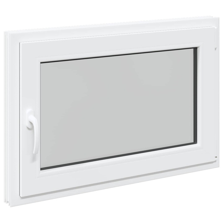 vidaXL Pinceablak RISOR 90 x 70 cm PVC és Üveg Fehér 42047248