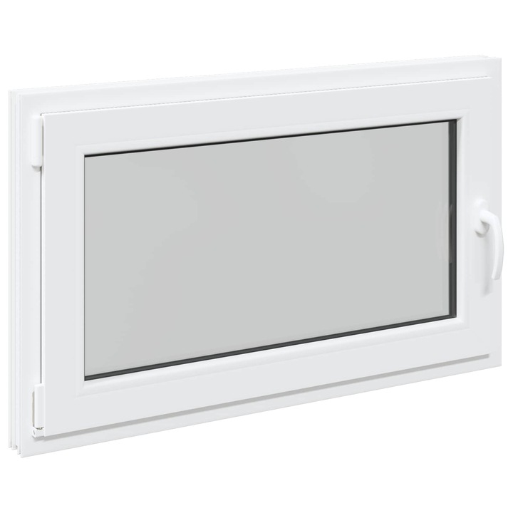 vidaXL Pinceablak RISOR 100 x 60 cm PVC és Üveg Fehér 42047251