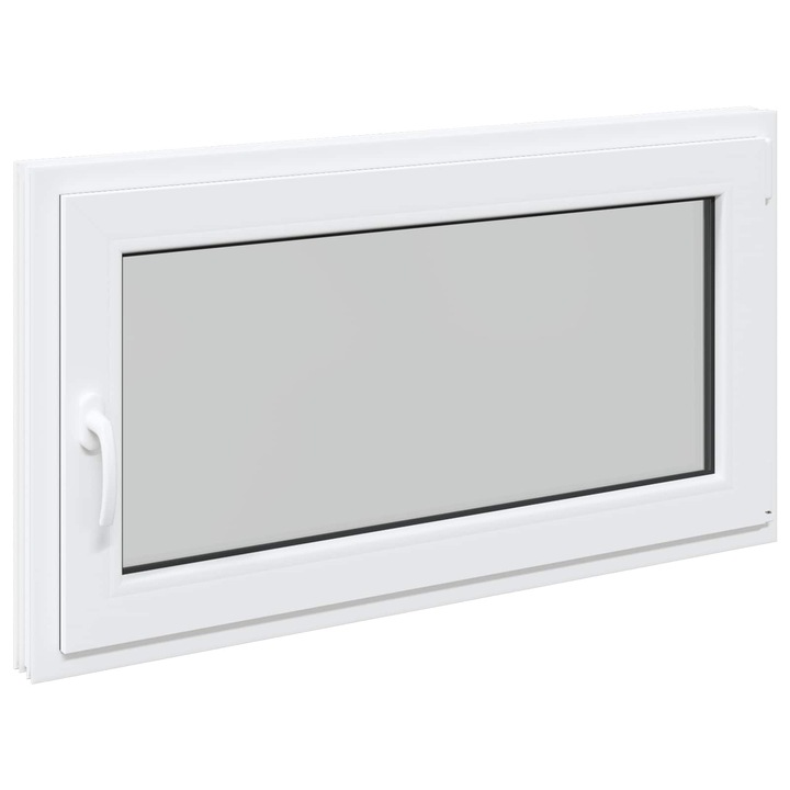 vidaXL Pinceablak RISOR 110 x 70 cm PVC és Üveg Fehér 42047259