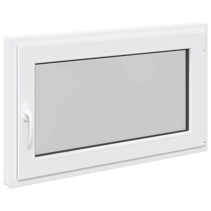 vidaXL Pinceablak RISOR 100 x 70 cm PVC és Üveg Fehér 42047253