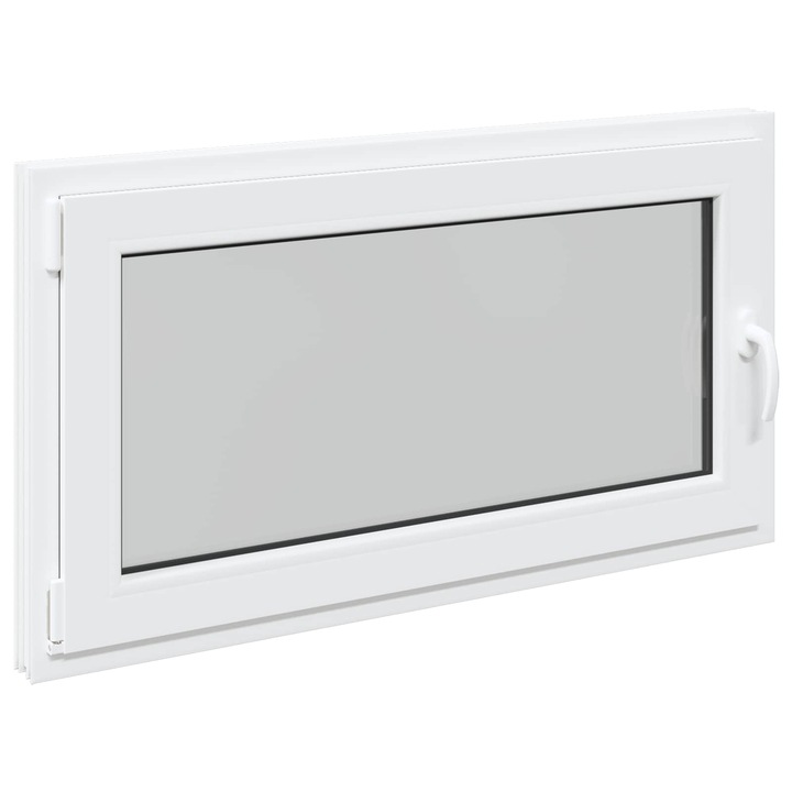 vidaXL Pinceablak RISOR 110 x 70 cm PVC és Üveg Fehér 42047260