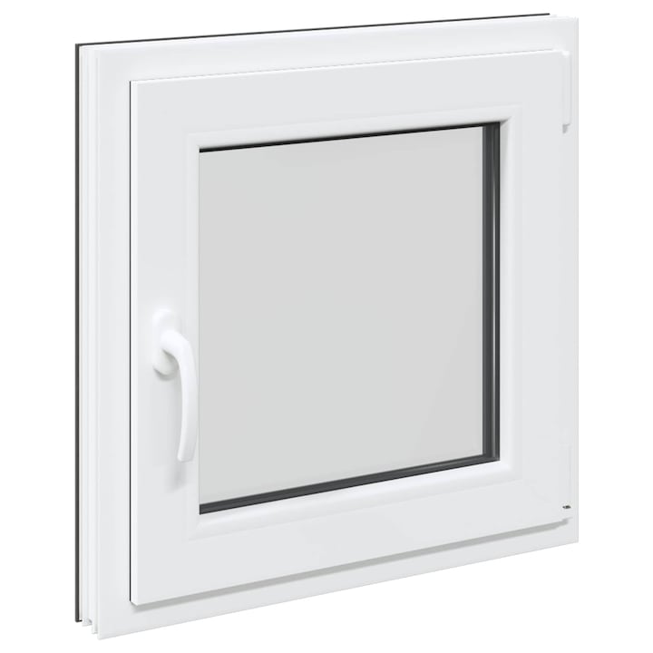 vidaXL Pinceablak RISOR 50 x 50 cm PVC és Üveg Antracitszürke 42047267