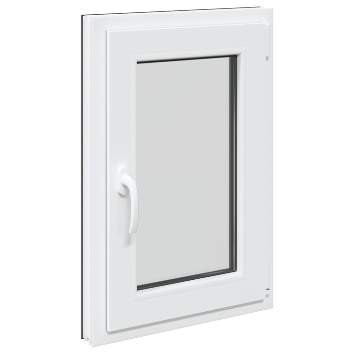 vidaXL Pinceablak RISOR 50 x 75 cm PVC és Üveg Antracitszürke 42047269