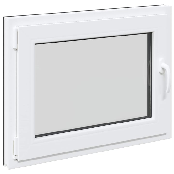 vidaXL Pinceablak RISOR 80 x 50 cm PVC és Üveg Antracitszürke 42047279