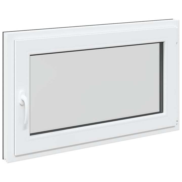 vidaXL Pinceablak RISOR 100 x 70 cm PVC és Üveg Antracitszürke 42047294