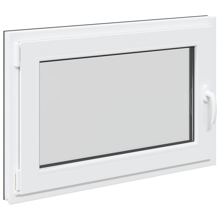 vidaXL Pinceablak RISOR 90 x 50 cm PVC és Üveg Antracitszürke 42047285