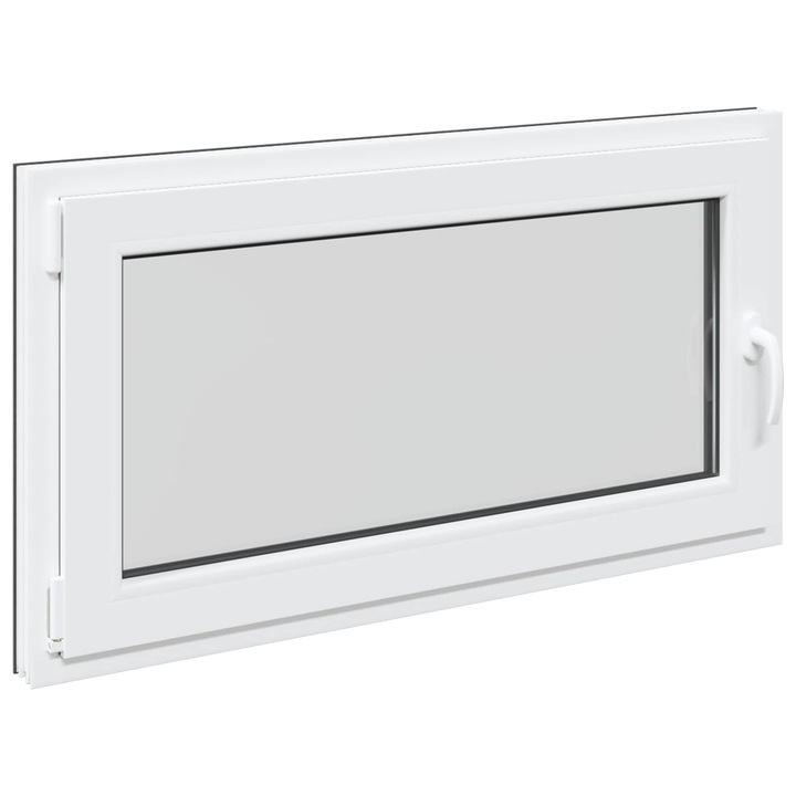 vidaXL Pinceablak RISOR 110 x 70 cm PVC és Üveg Antracitszürke 42047301