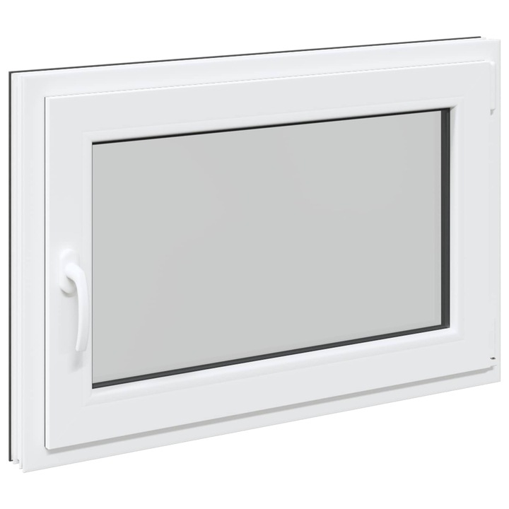 vidaXL Pinceablak RISOR 90 x 60 cm PVC és Üveg Antracitszürke 42047329