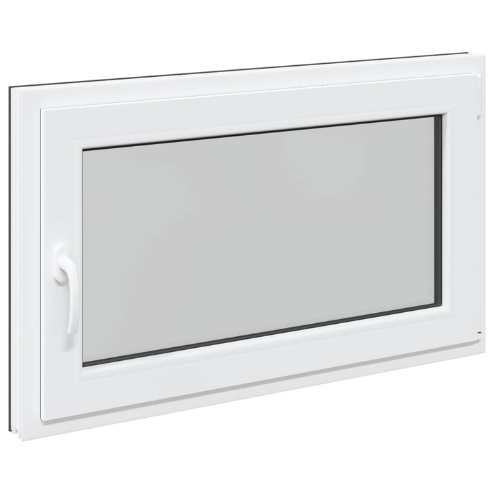 vidaXL Pinceablak RISOR 100 x 70 cm PVC és Üveg Antracitszürke 42047335