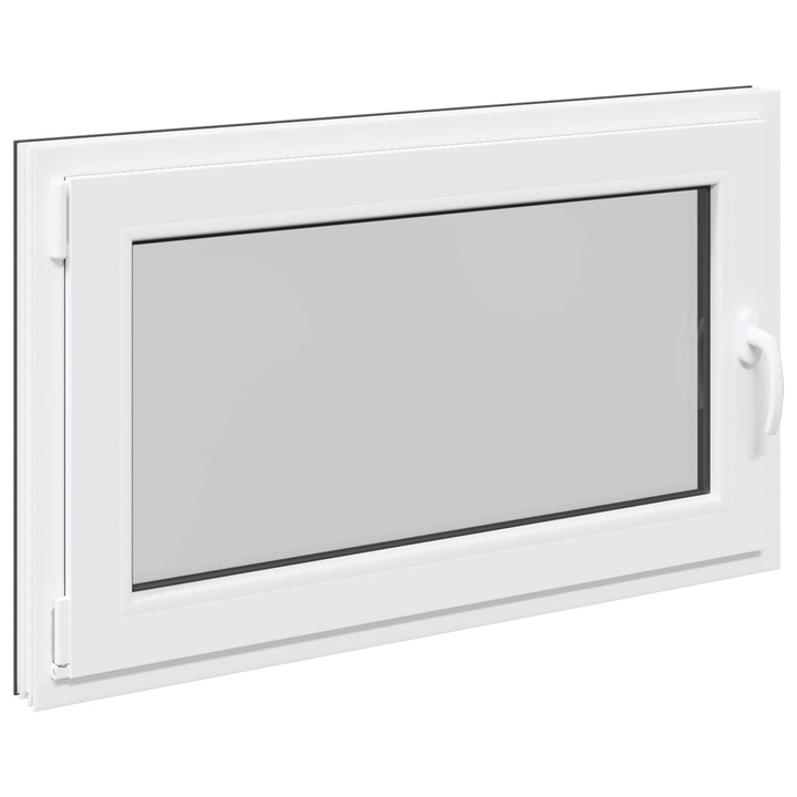 vidaXL Pinceablak RISOR 100 x 70 cm PVC és Üveg Antracitszürke 42047336