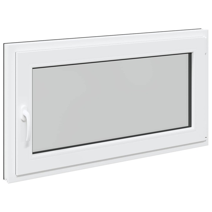 vidaXL Pinceablak RISOR 110 x 70 cm PVC és Üveg Antracitszürke 42047341