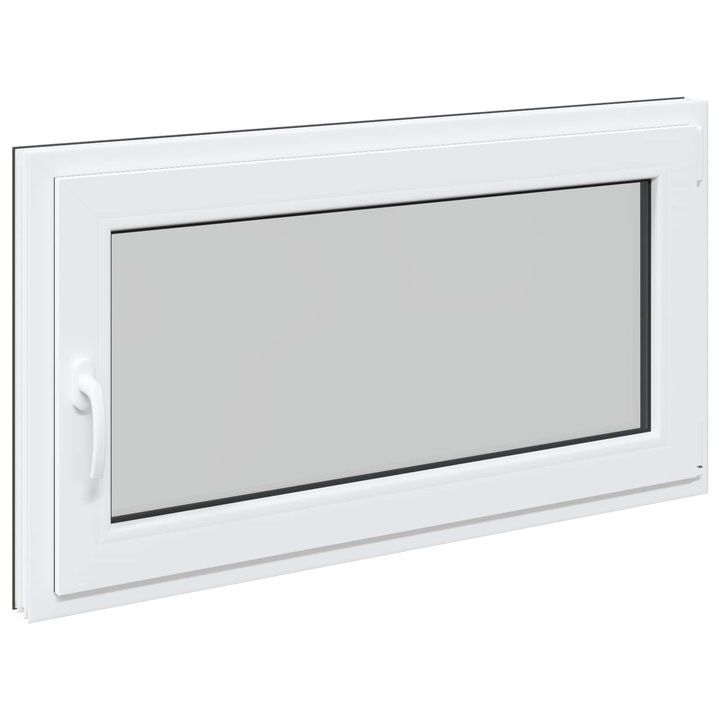 vidaXL Pinceablak RISOR 120 x 60 cm PVC és Üveg Antracitszürke 42047343