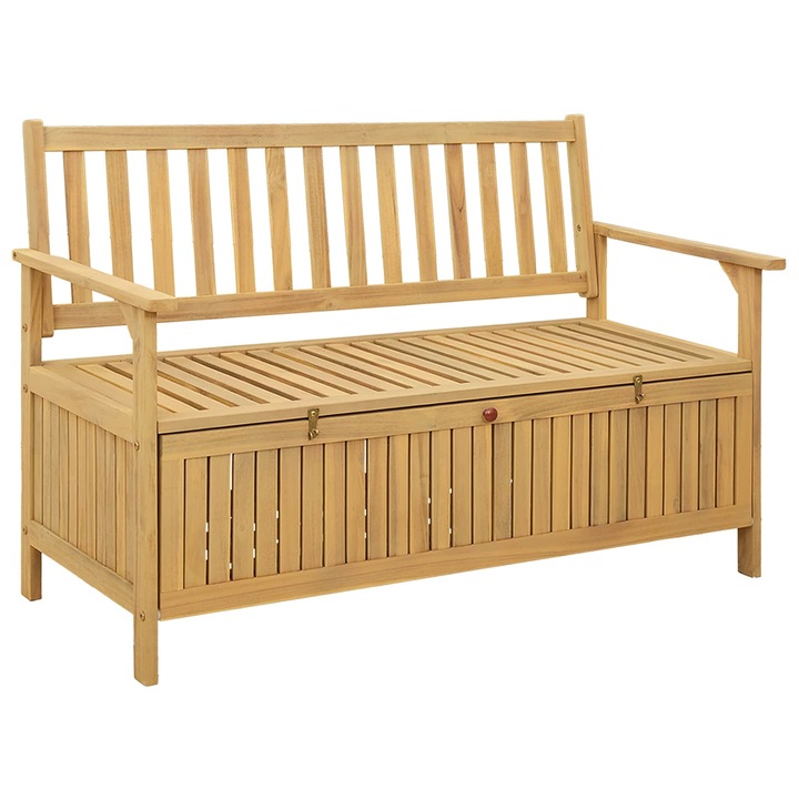Banca cu spatiu de depozitare cu perna vidaXL, cu usa 170 x 63 x 84 cm