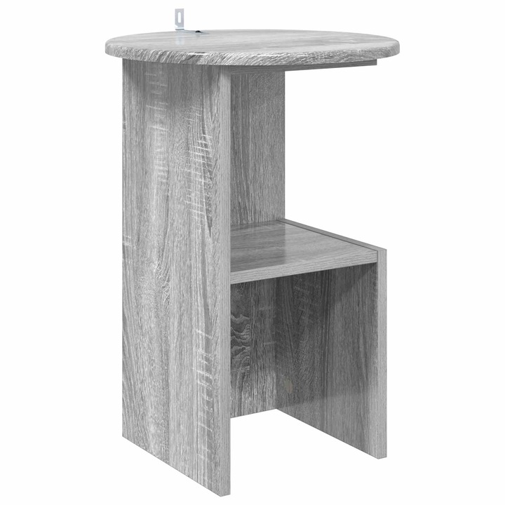 Masa laterala vidaXL, Sonoma gri Ø 39, 5 x 55 cm Lemn prelucrat