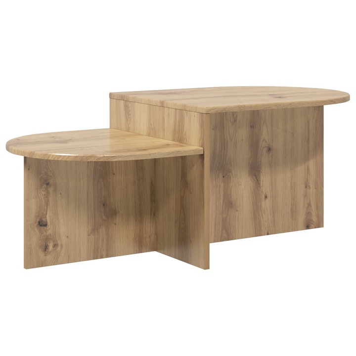 Masa de cafea vidaXL, Stejar Artizanal 100 x 50 x 40 cm Lemn prelucrat