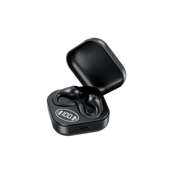 Безжични слушалки, Bluetooth, ергономичен дизайн, черен