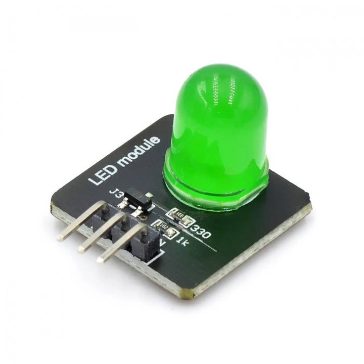 DC 3.3v-5v 10mm fényemittáló modul, LED érzékelő, LED jelzőfény, fényemittáló cső modul Arduino-hoz, zöld