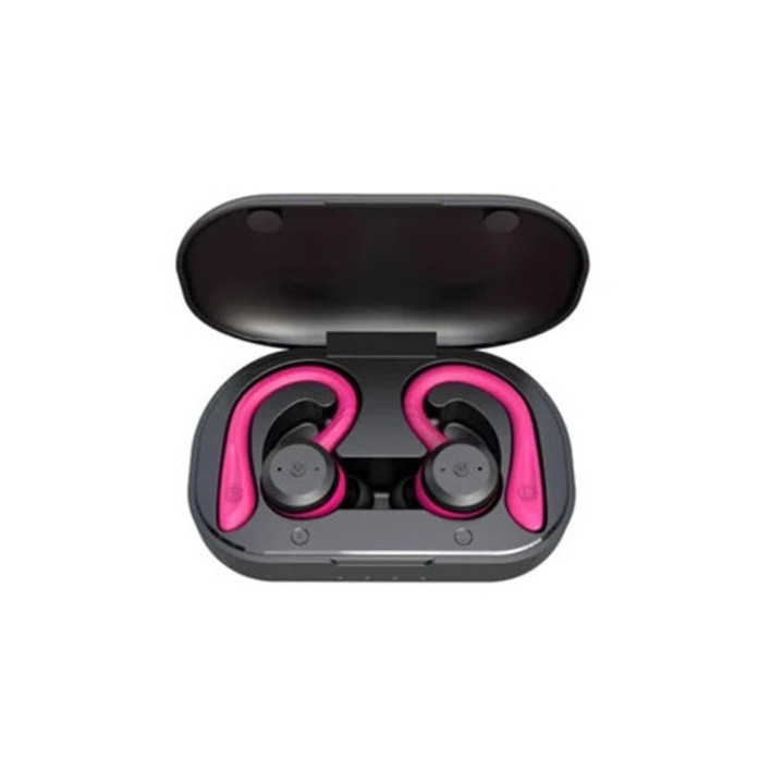 Chronus Bluetooth vezeték nélküli fejhallgató, piros, sztereó hangzás, szett