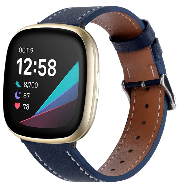 Linklife szilikon szíj okosórához, elegáns design, kék, szett