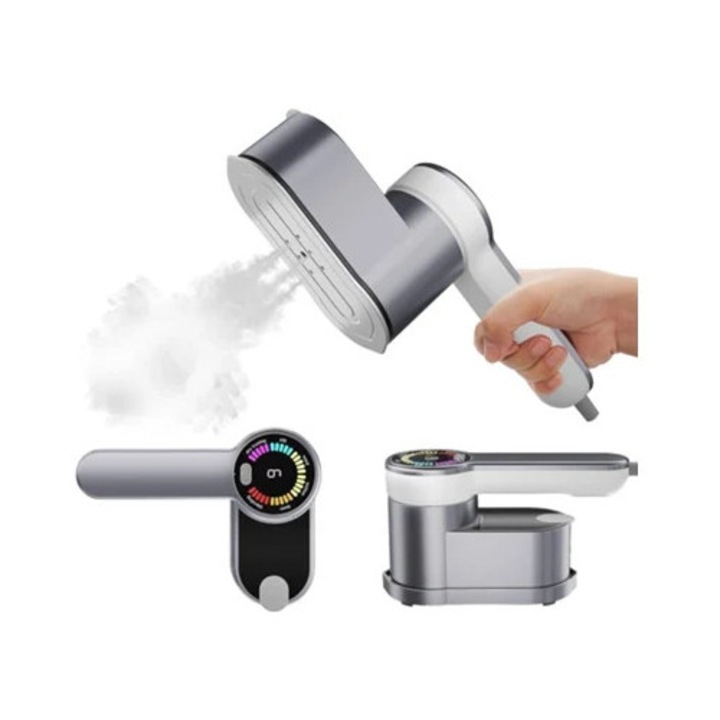 Steamer portabil, 1200W, 6 moduri de calcare, gri