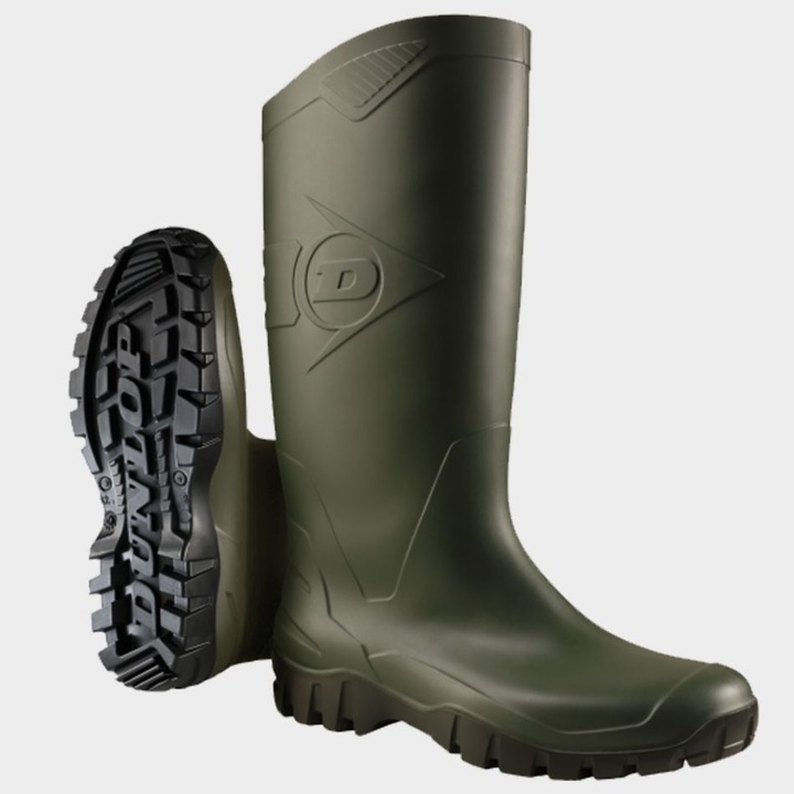 Gumicsizma, Dunlop, zöld, 46-os