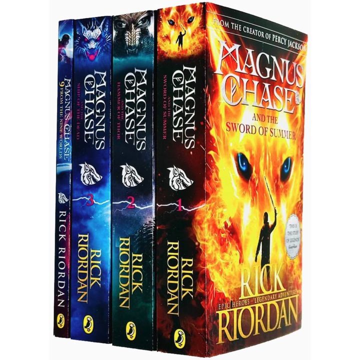 Magnus Chase and the Gods of Asgard 4 Books Collection Set - Rick Riordan, ed 2023