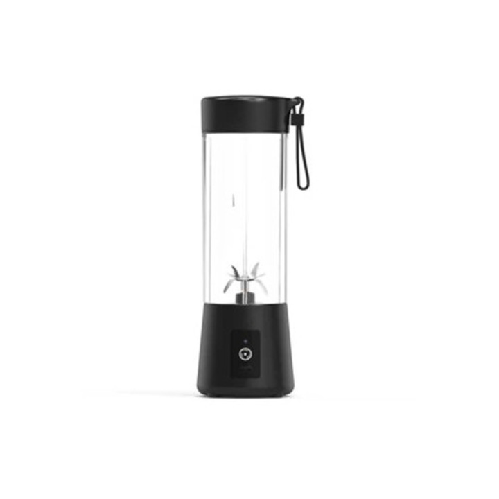Sticla sport cu blender electric portabil, 500ml, 4 lame, roz