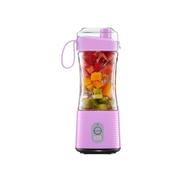 Blender portabil USB, 13 oz, mixer pentru alimente pentru bebelusi, rosu