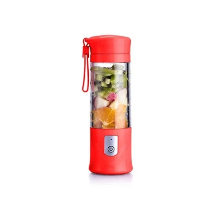 USB-s hordozható turmixgép, 13 oz, bébiétel mixer, piros