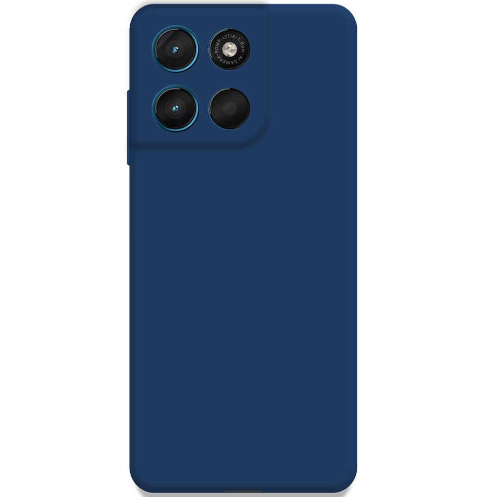 Husa pentru Motorola Moto G57 Power, Color Shield, Interior de catifea, Suprafata aderenta, Protectie antisoc, Margini ridicate, Regular Fit, Silicon, Albastru inchis