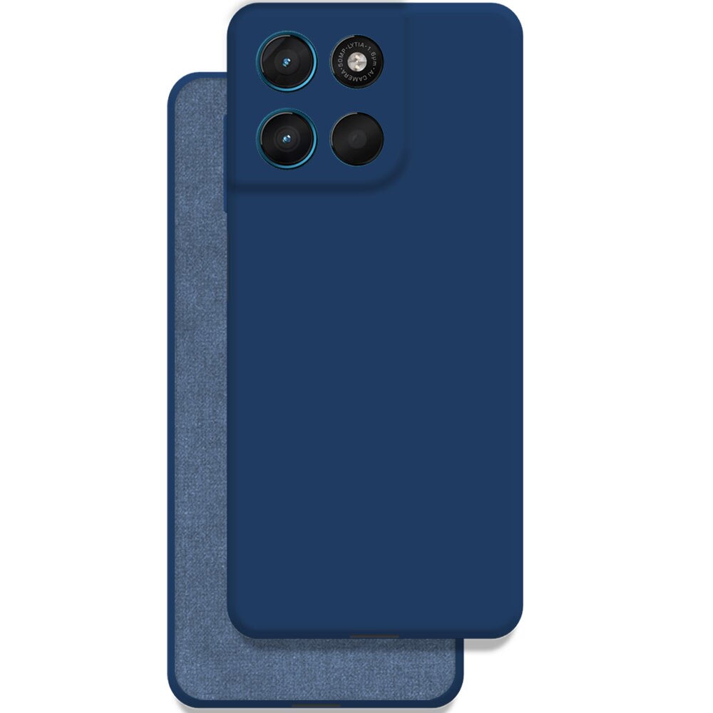 Husa pentru Motorola Moto G57 Power, Color Shield, Interior de catifea, Suprafata aderenta, Protectie antisoc, Margini ridicate, Regular Fit, Silicon, Albastru inchis
