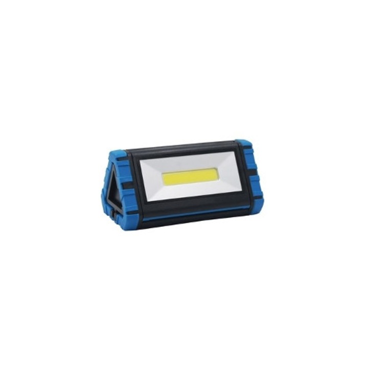 LED COB работна лампа със сгъваеми остриета, 10W 1000LM, IP54, 154x84x75mm, черно и синьо